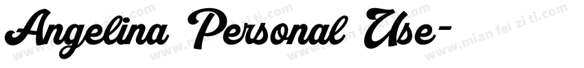Angelina Personal Use字体转换